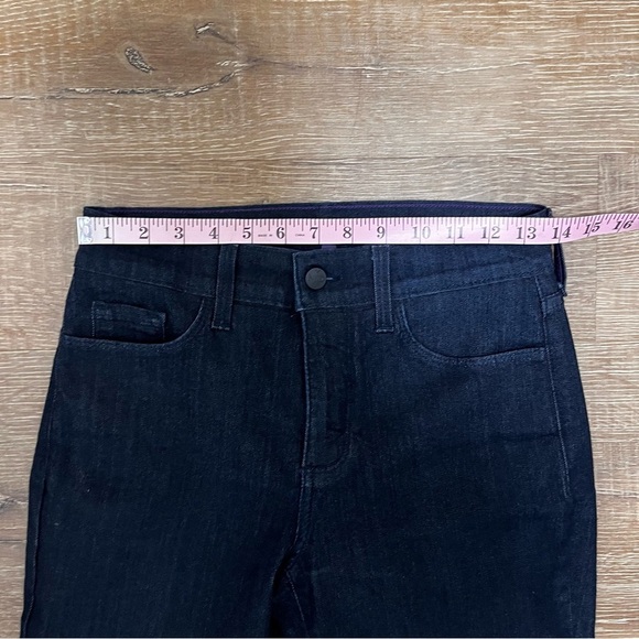 NYDJ Dark Wash Cuffed Jeweled Dark Wash Jeans Size 4 NWOT - Picture 10 of 12